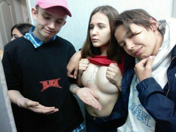 Tattoo with a map of the native land - Tattoo, Krasnoyarsk, Schoolgirls, , 