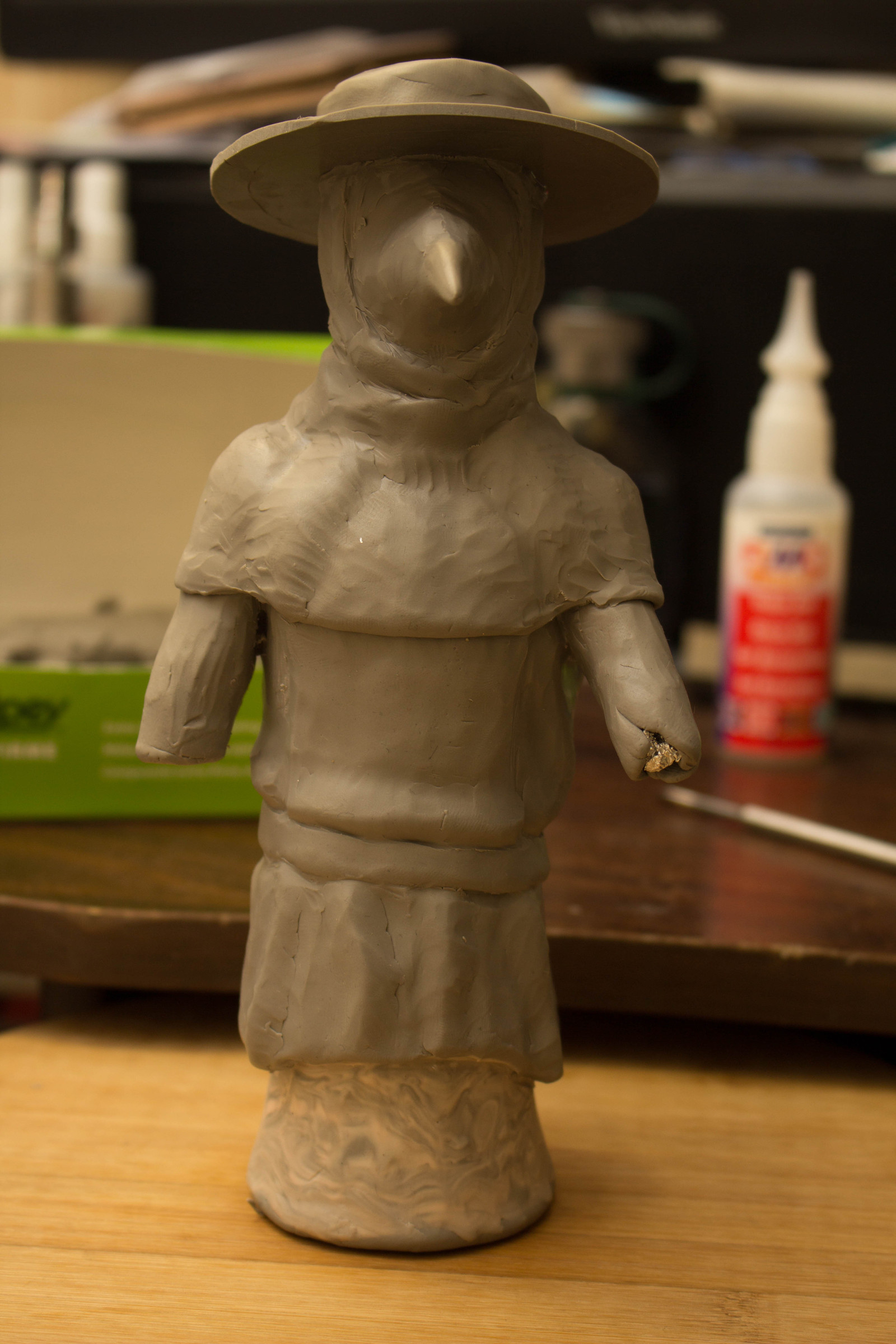 Making a plague doctor - My, My, Handmade, Polymer clay, Figurines, Plague Doctor, Longpost