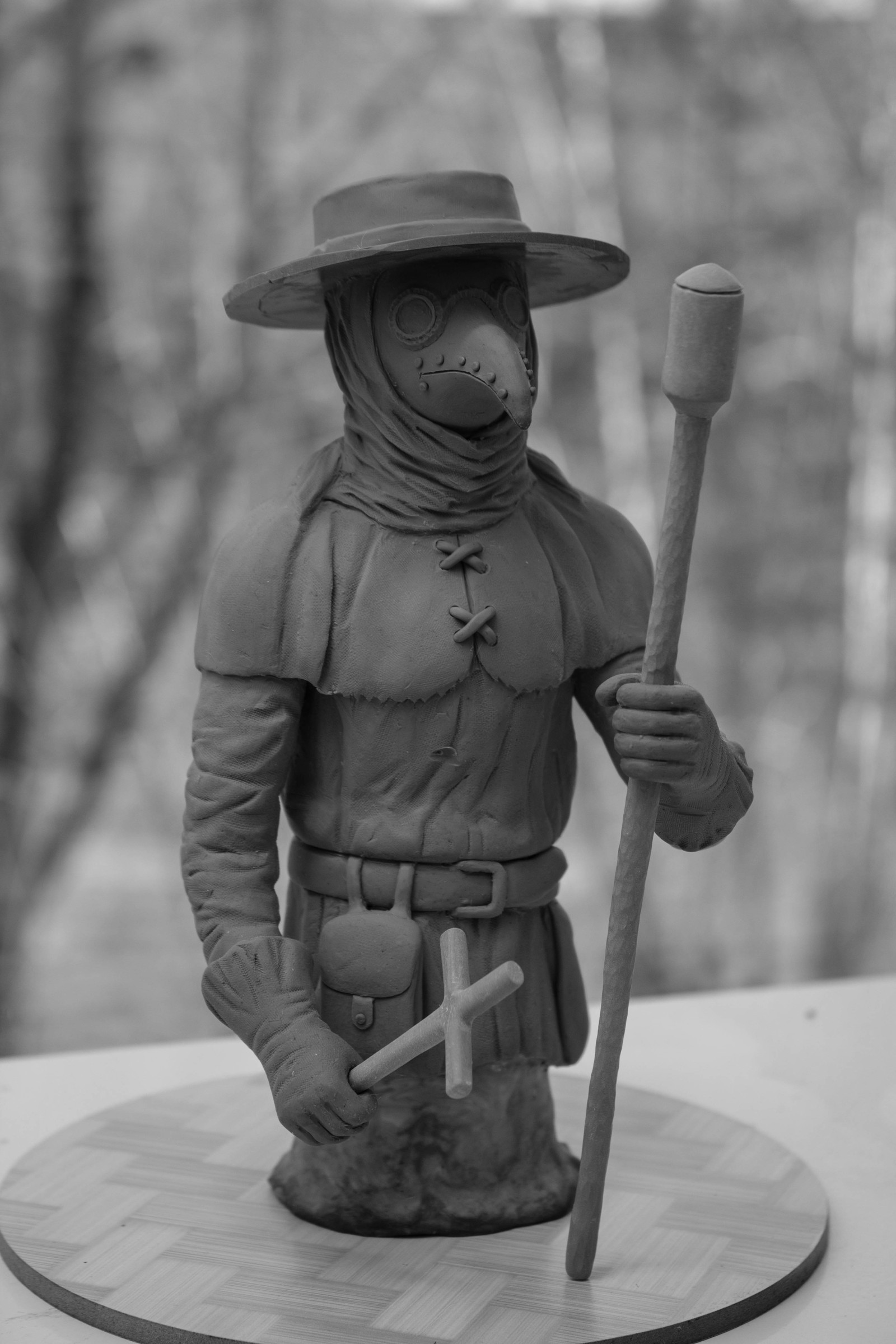 Making a plague doctor - My, My, Handmade, Polymer clay, Figurines, Plague Doctor, Longpost