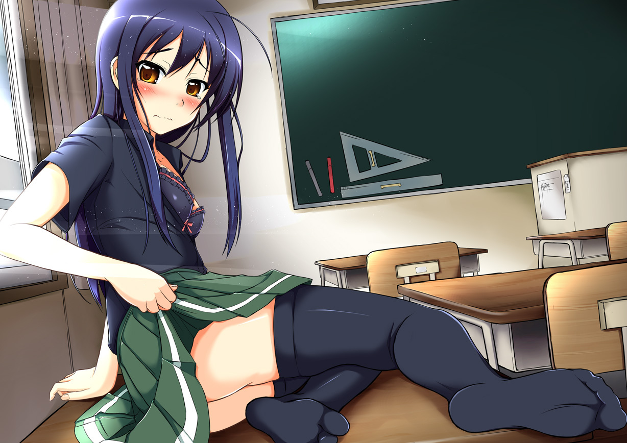 Schoolgirls get you - Anime art, Girls, Longpost