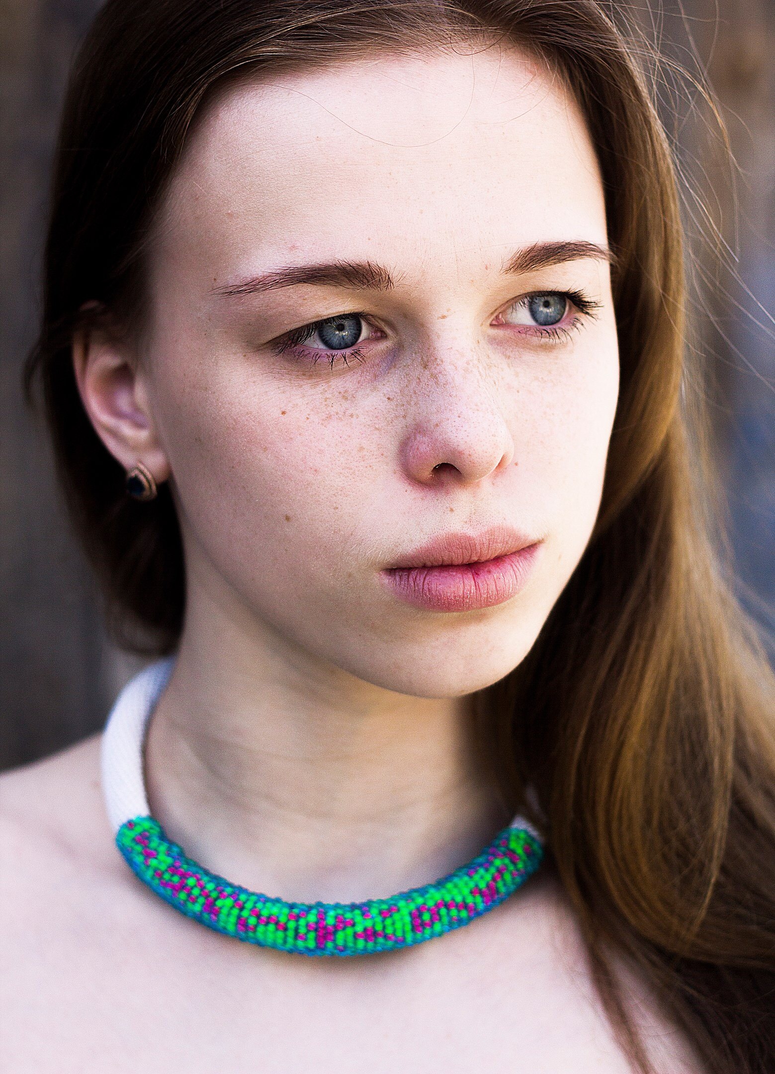 Necklace-cord. How it looks on the model - My, Models, Beading, Handmade, Crochet, Knitting, Presents, Longpost