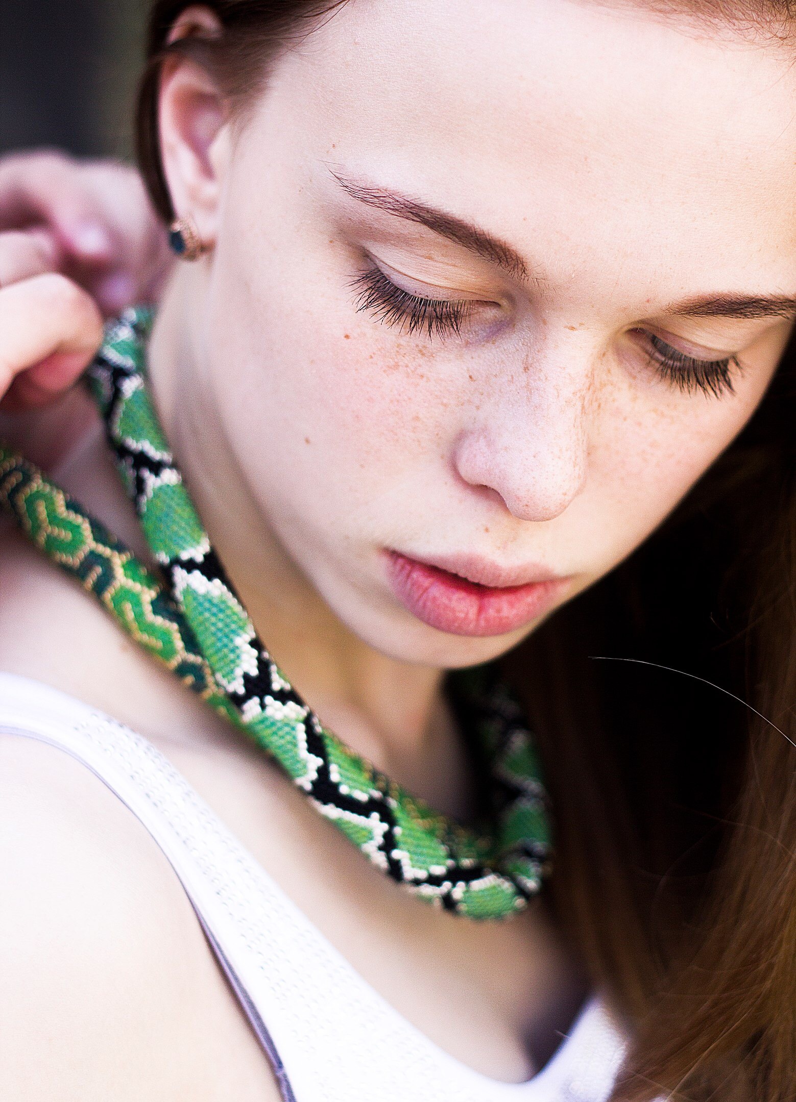 Necklace-cord. How it looks on the model - My, Models, Beading, Handmade, Crochet, Knitting, Presents, Longpost