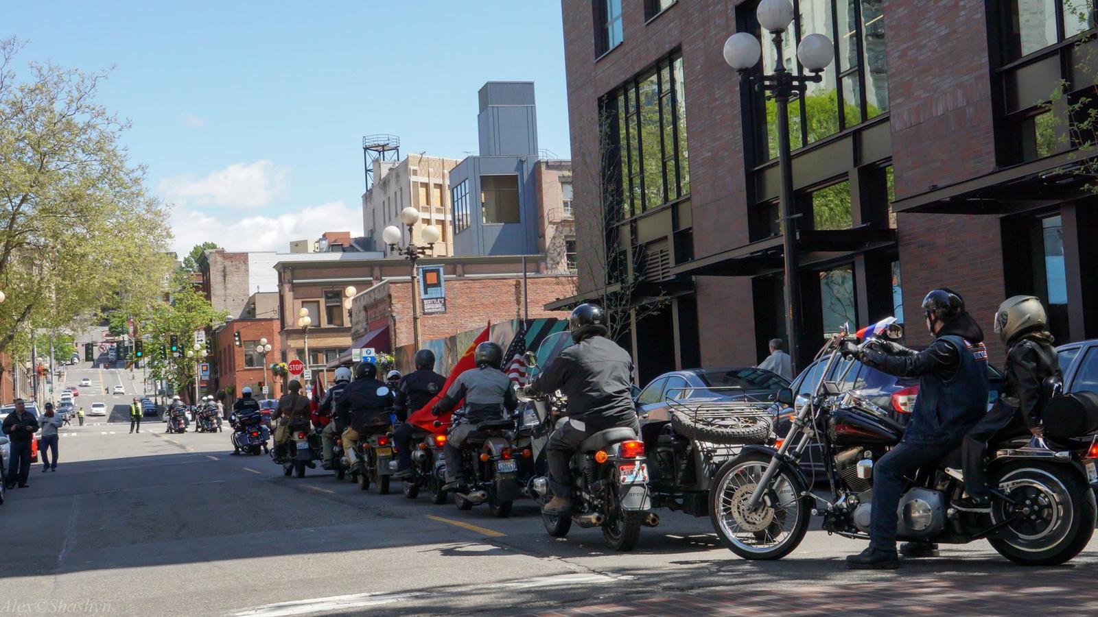 The Immortal Regiment marches through Seattle. - Immortal Regiment, USA, Seattle, 2017, Video, Longpost, May 9, May 9 - Victory Day