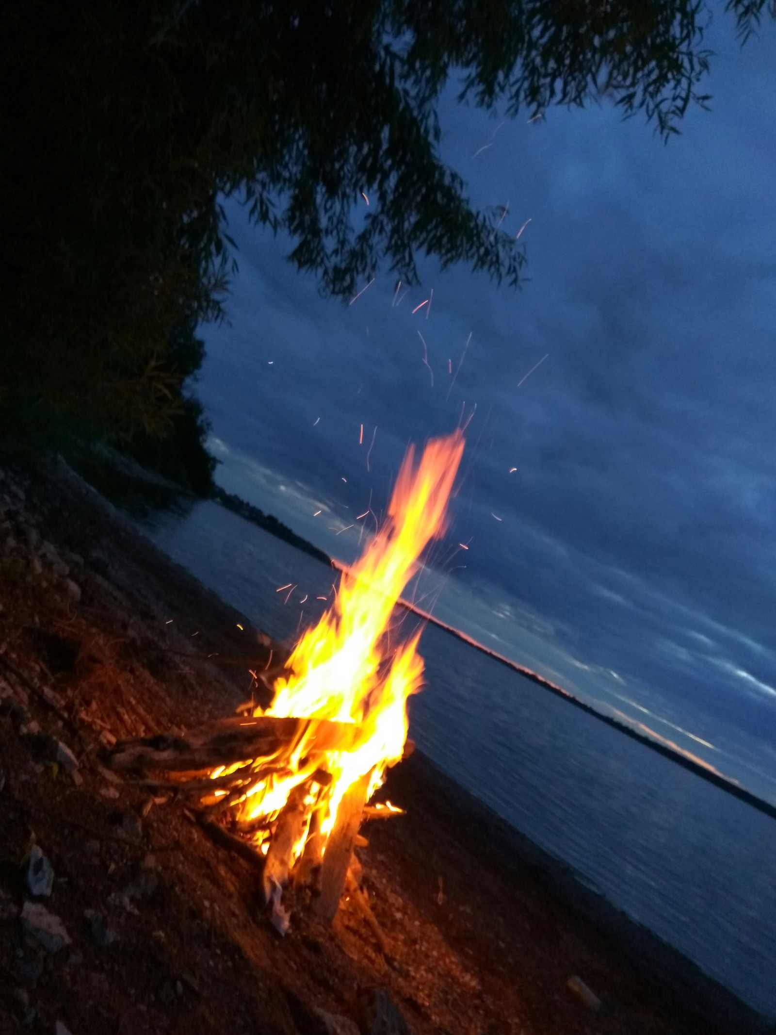 For the soul, not for the sake of pluses - My, Chuvashia, Fishing, Volga, Nature, Fire, Summer, Longpost, Volga river