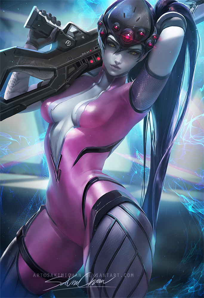 Widowmaker - Overwatch, Widowmaker, Widowmaker, Art, Sakimichan