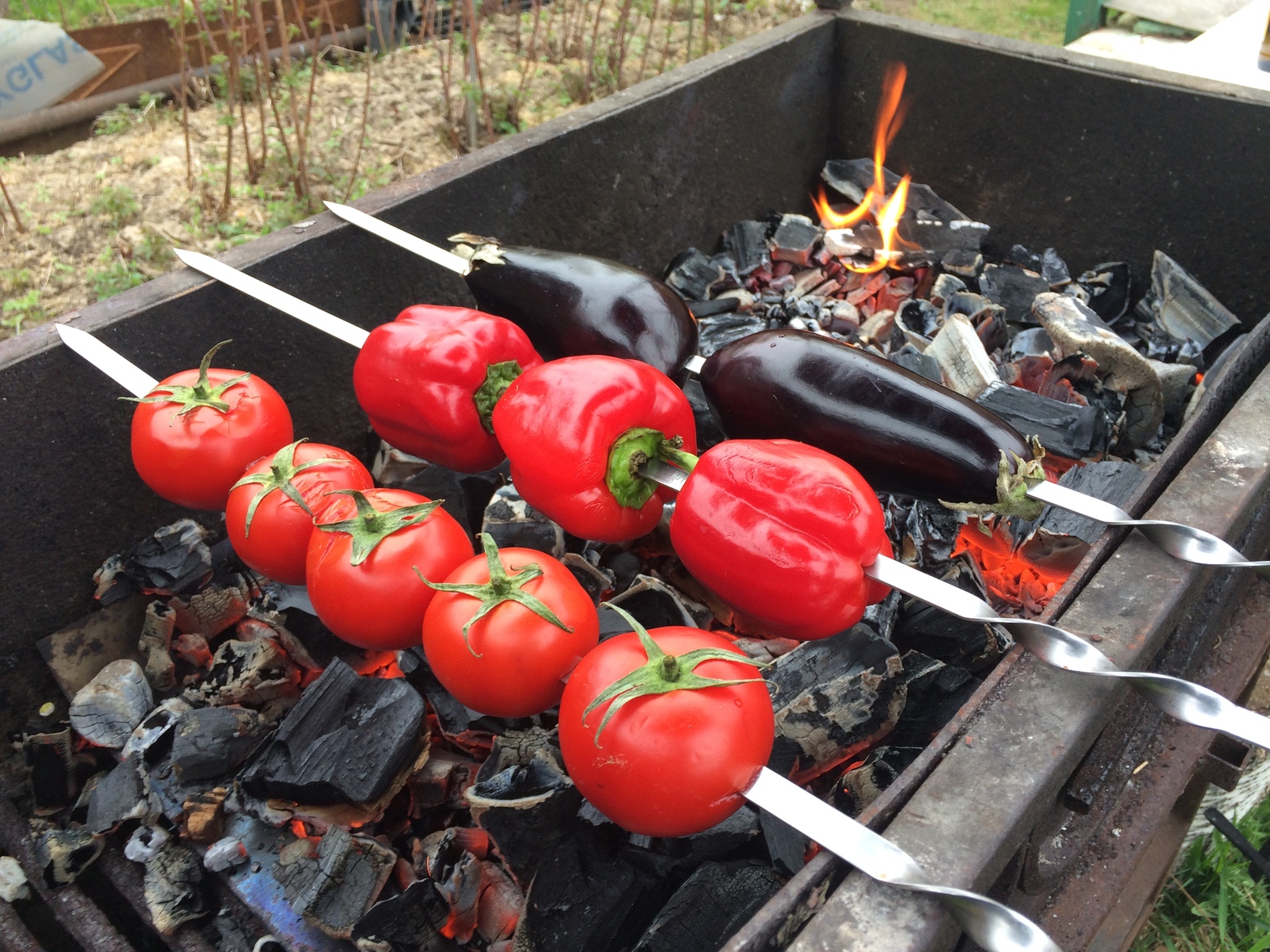 Yummy - My, Brazier, Vegetables, Weekend, Dacha