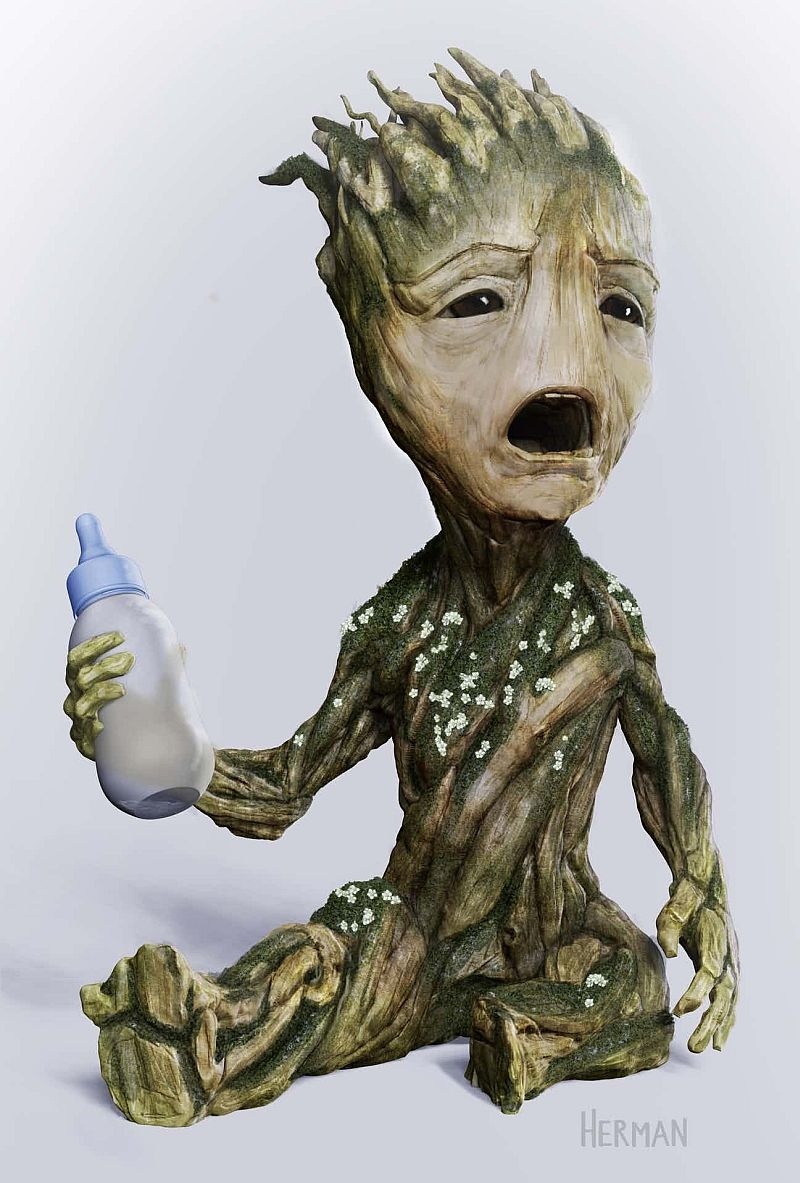 Concept art of Baby Groot - Guardians of the Galaxy, Groot, Concept, Images, Longpost