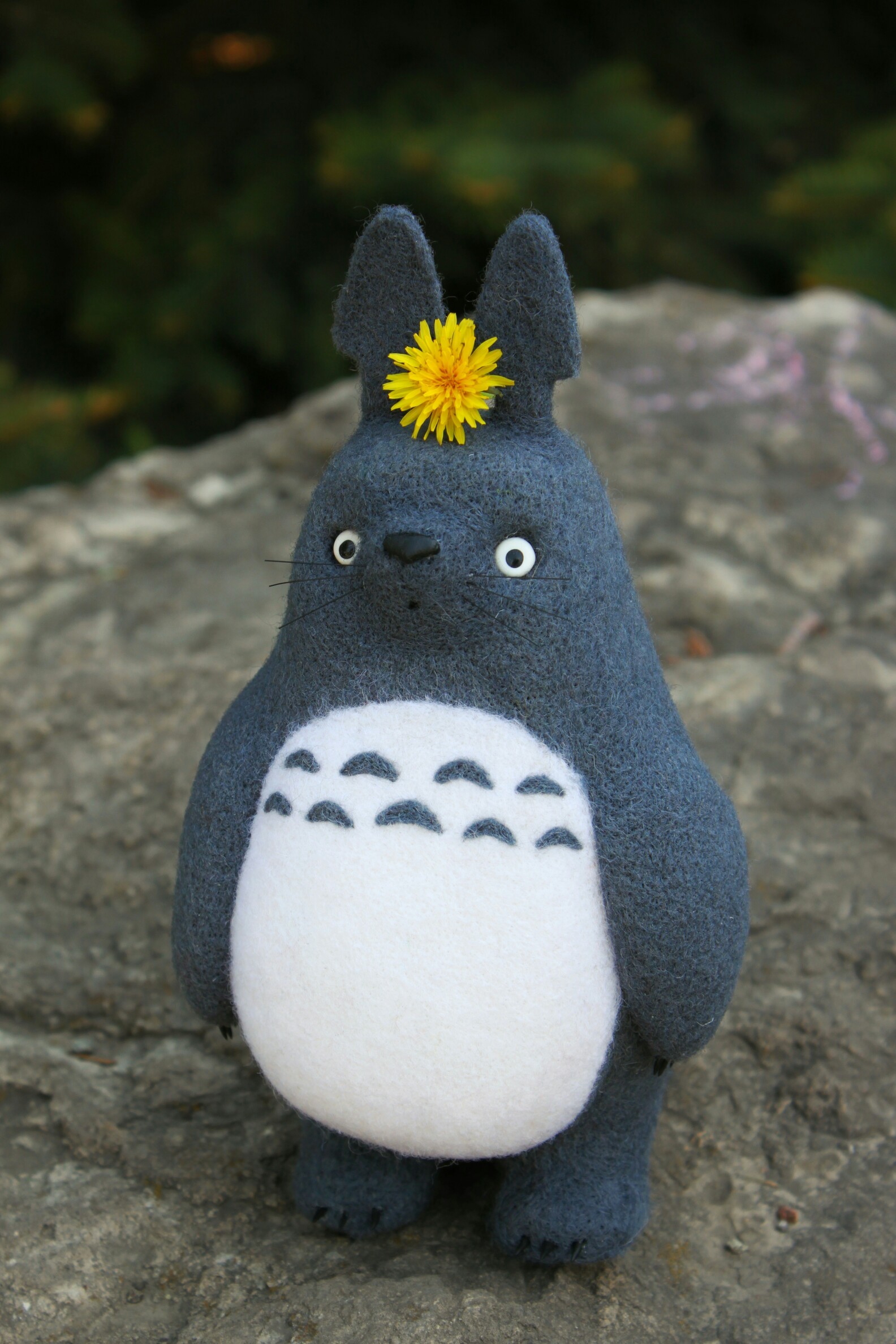 First Spring Totoro ^^ - My, Wallow, Needlework, Hobby, Creation, Totoro, Anime, With your own hands, Toys, Longpost