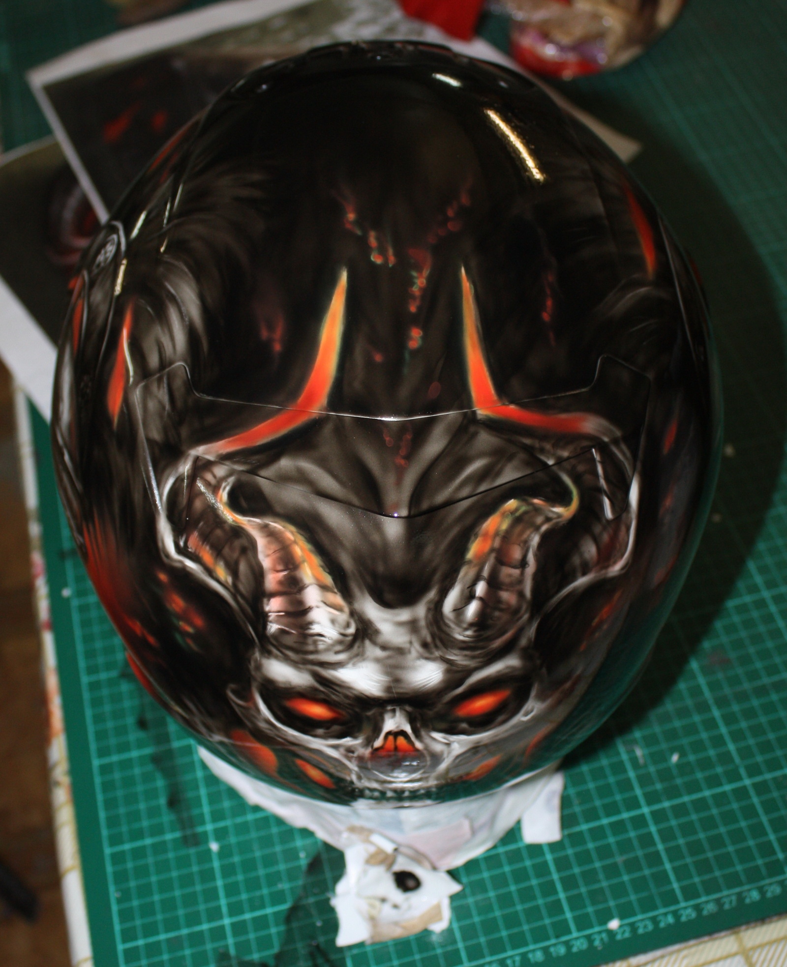 Airbrushing on a helmet Centurion (process) - My, Airbrushing, Airbrushing on the helmet, Moto, Airbrushing72, Tyumen, Tyumenaero, Tyumenaero, Longpost