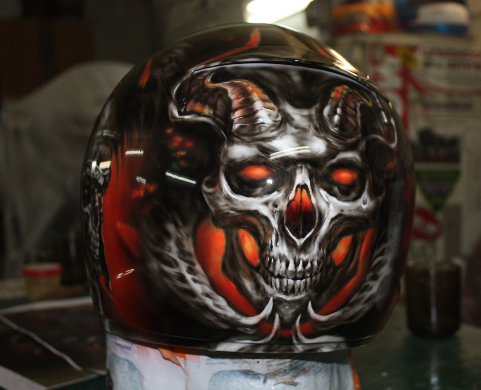 Airbrushing on a helmet Centurion (process) - My, Airbrushing, Airbrushing on the helmet, Moto, Airbrushing72, Tyumen, Tyumenaero, Tyumenaero, Longpost