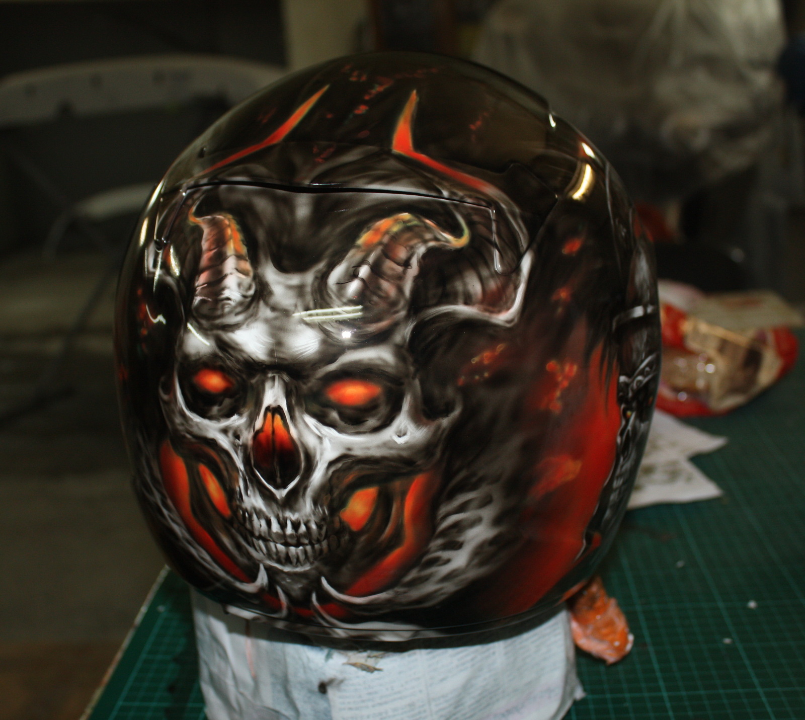 Airbrushing on a helmet Centurion (process) - My, Airbrushing, Airbrushing on the helmet, Moto, Airbrushing72, Tyumen, Tyumenaero, Tyumenaero, Longpost