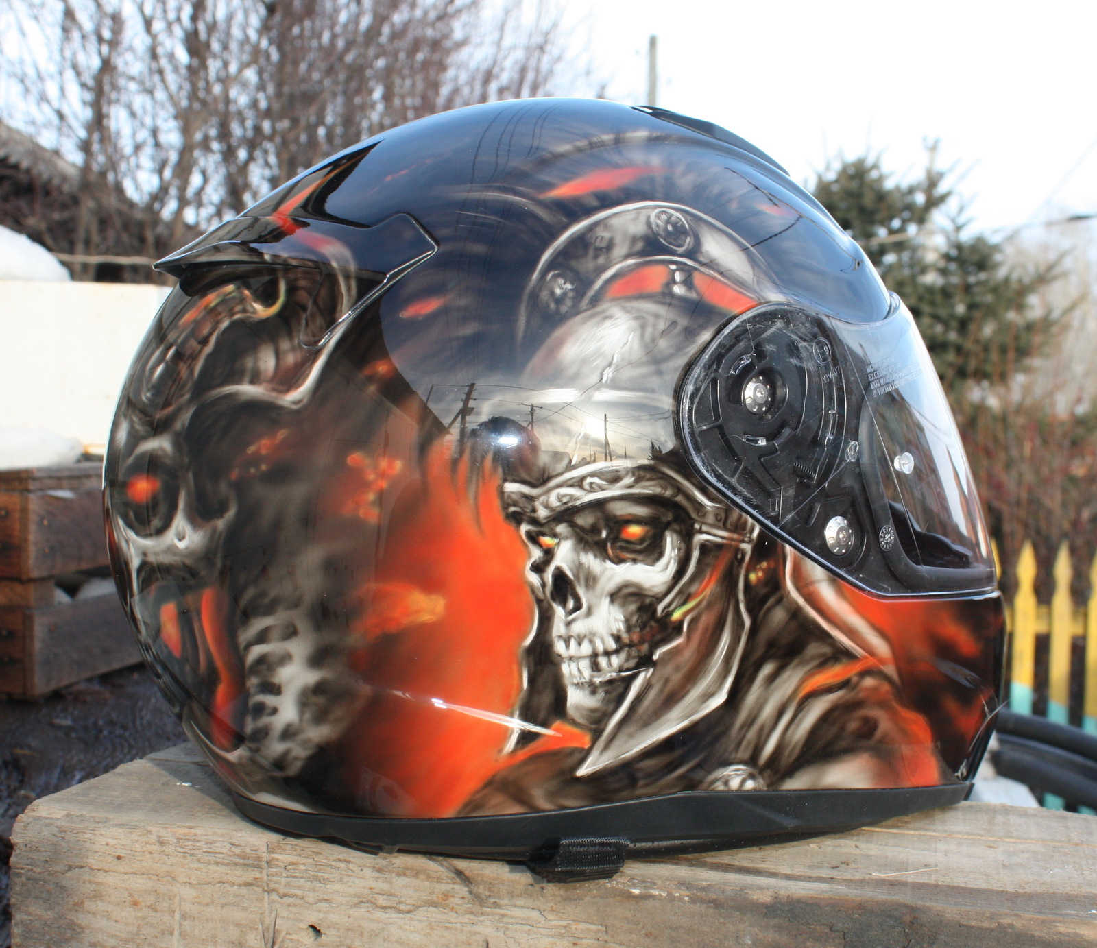 Airbrushing on a helmet Centurion (process) - My, Airbrushing, Airbrushing on the helmet, Moto, Airbrushing72, Tyumen, Tyumenaero, Tyumenaero, Longpost