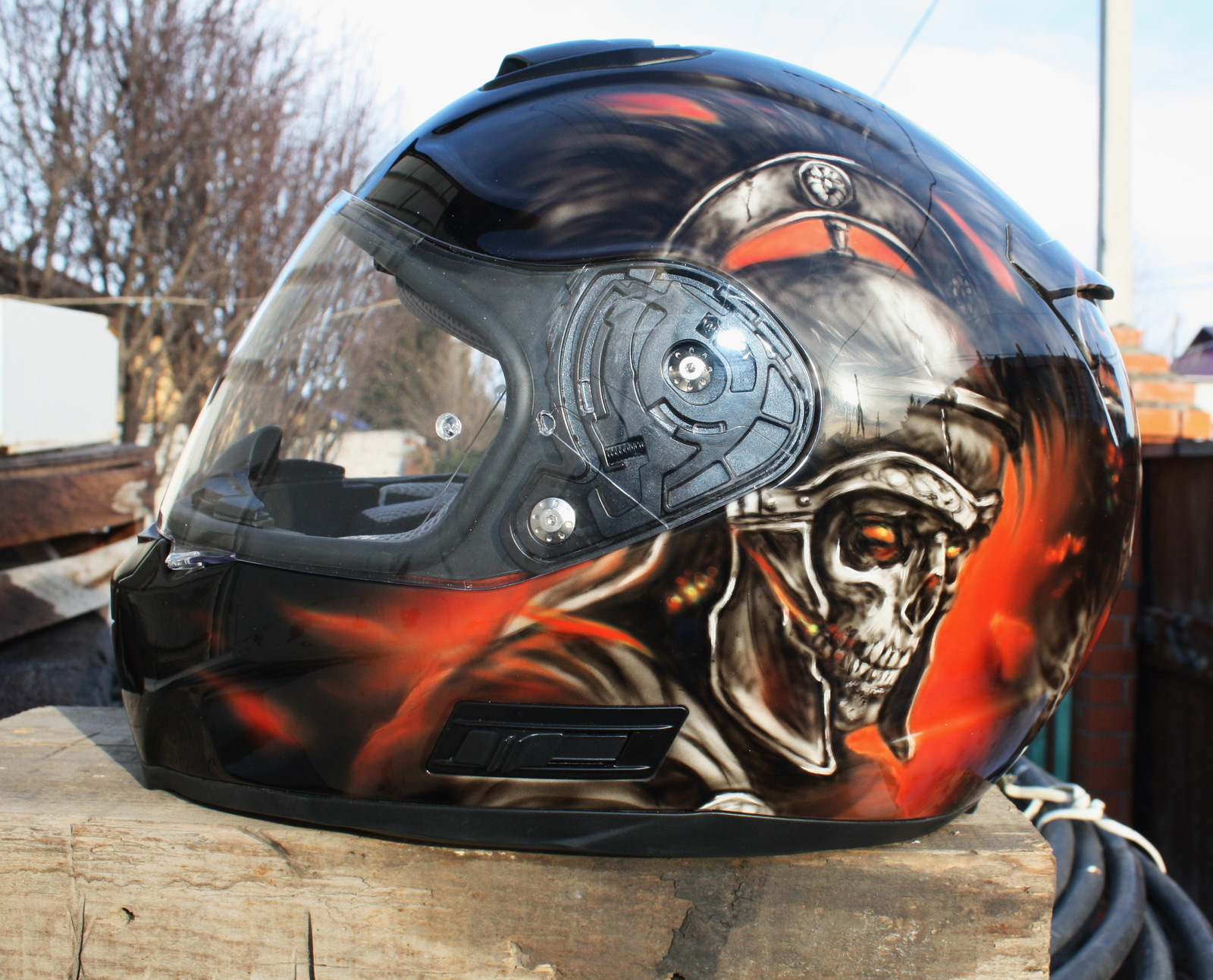 Airbrushing on a helmet Centurion (process) - My, Airbrushing, Airbrushing on the helmet, Moto, Airbrushing72, Tyumen, Tyumenaero, Tyumenaero, Longpost