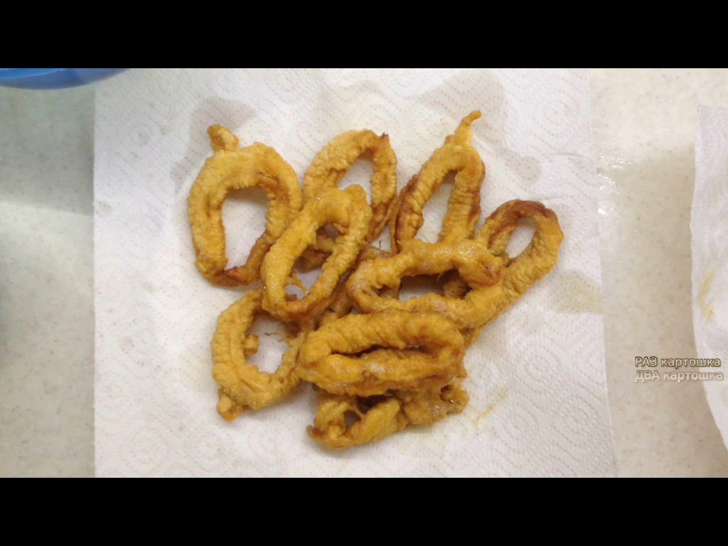 Squid rings in batter + Sauce with capers, herbs and garlic - My, Beer snack, Squid, Sauce, Batter, Longpost