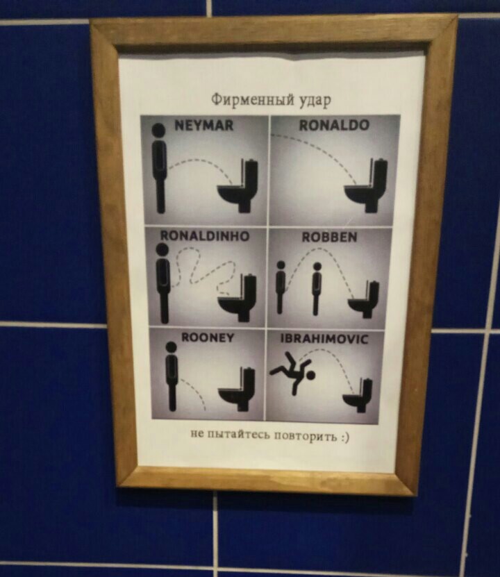 Instructions in the toilet - My, Football, Minsk, Toilet humor