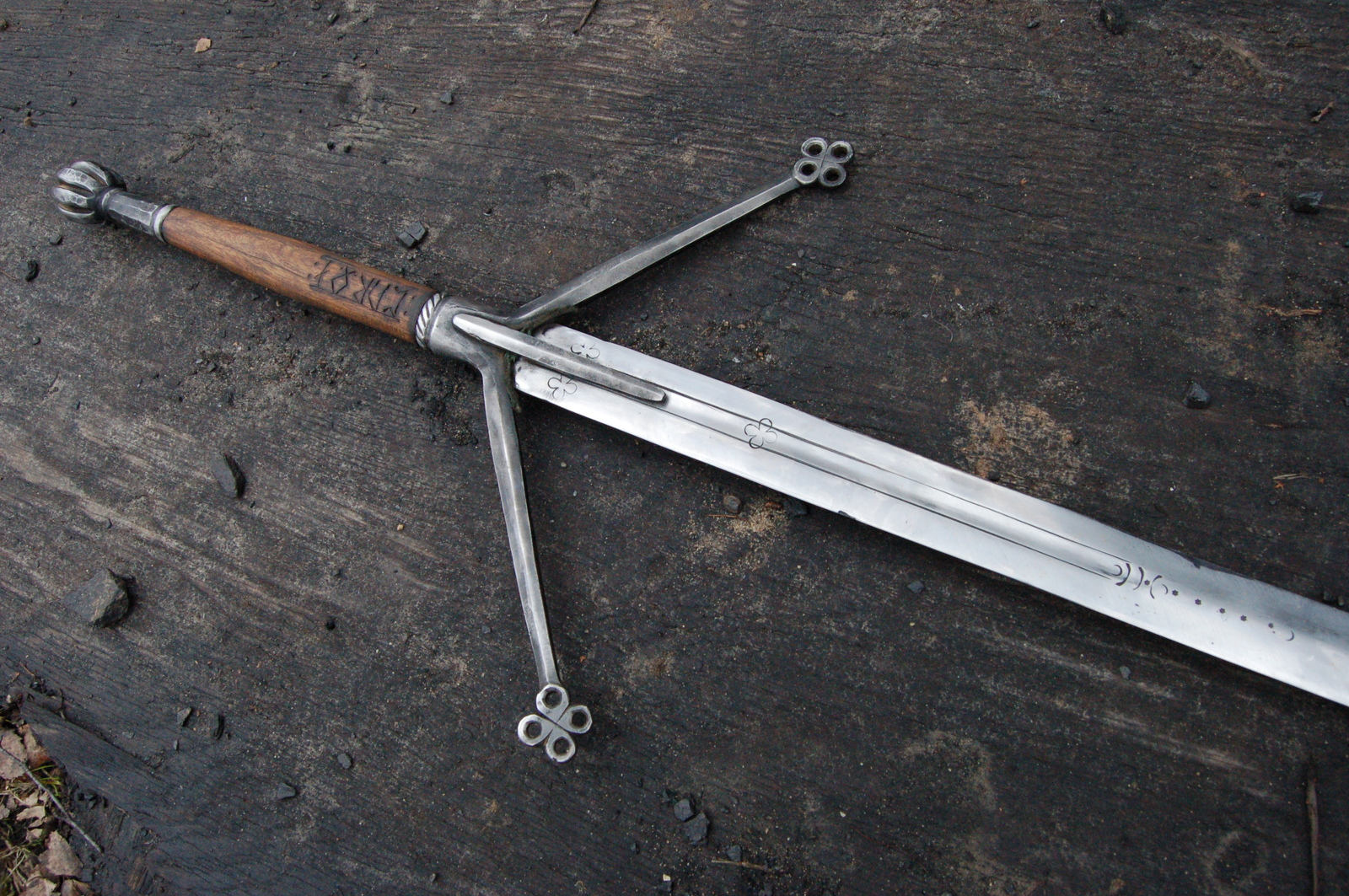 Claymore is the sword of the Scottish Highlanders. Please rate my work. - My, Sword, Blacksmith, forge, Russia, With your own hands, Craft, My, Longpost