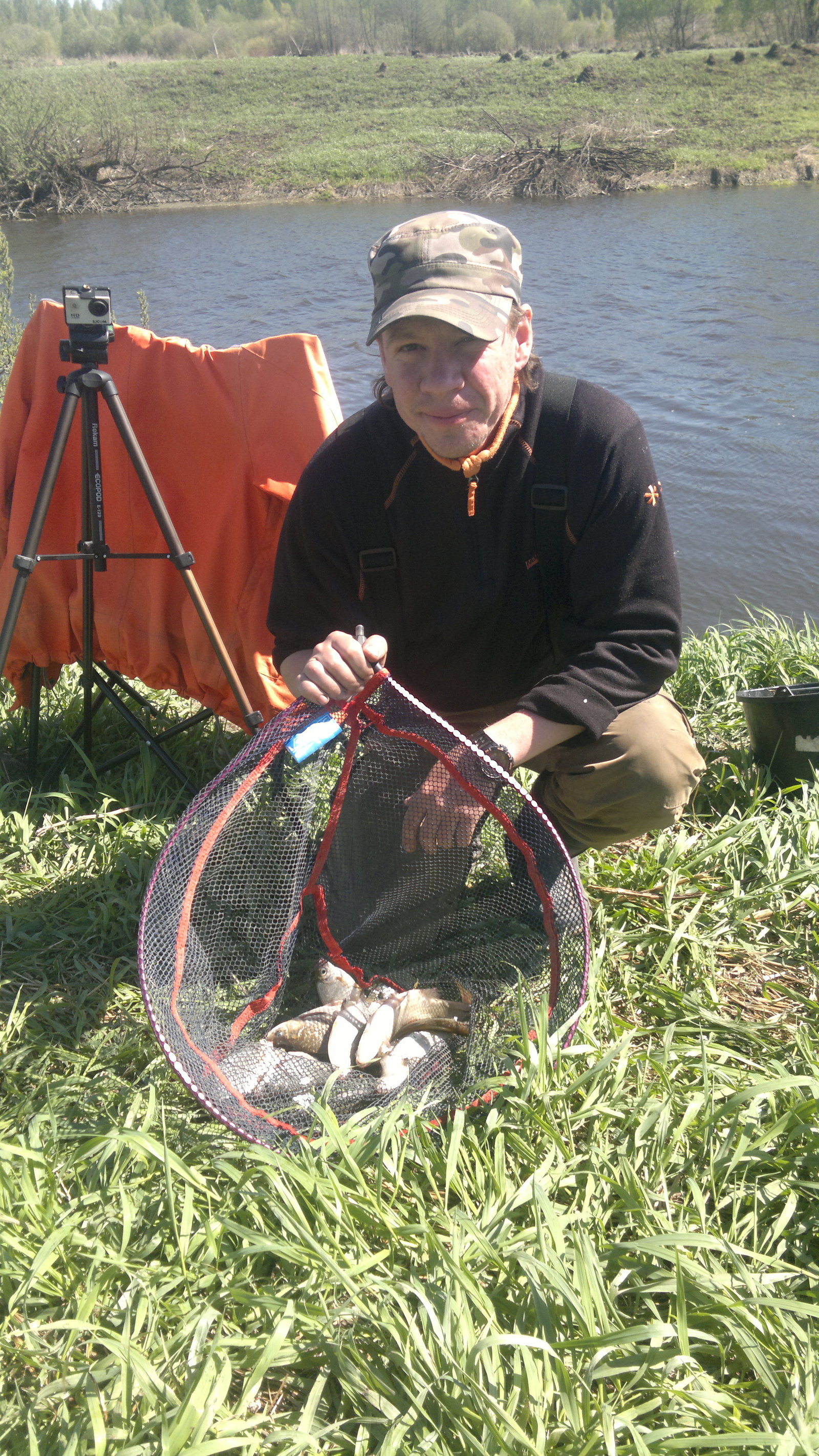 May feeder in tandem on the Upa River - My, Fishing, Feeder, Gustera, Carp, Longpost, Video