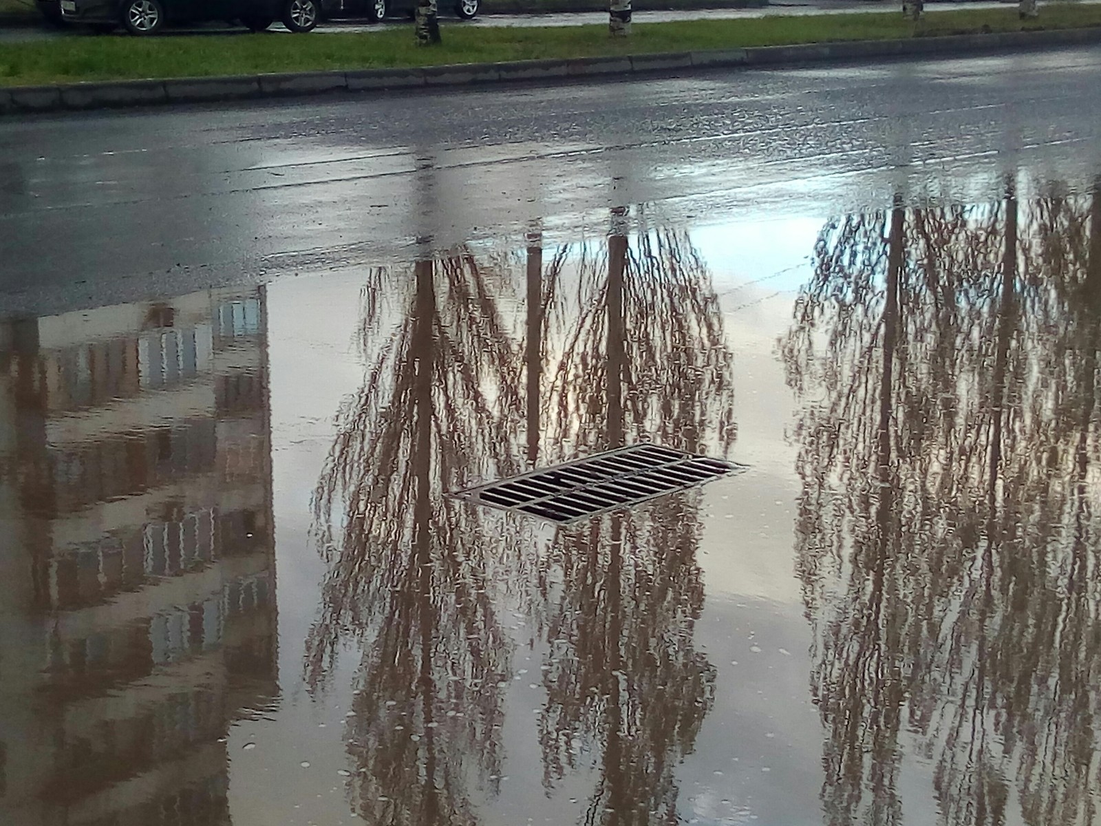 What are storm drains for? - My, Kazan, Rainstorm, Puddle