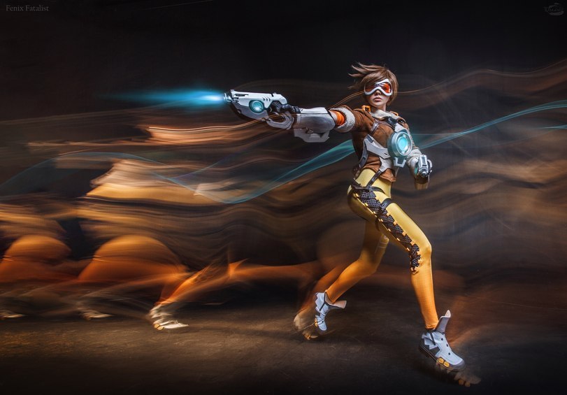 Tracer Wallpaper 4K, Cosplay, Overwatch