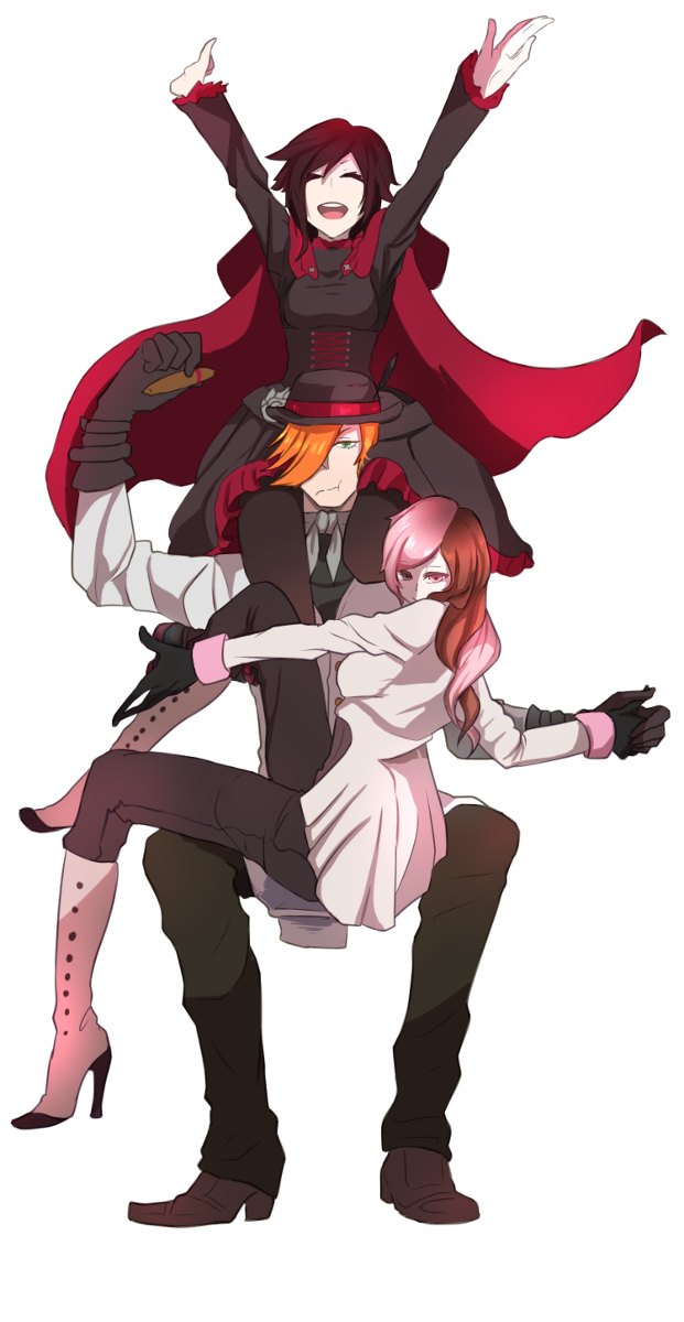 Hail to the king! - RWBY, Roman Torchwick, Ruby Rose, Neopolitan, Neo (rwby)