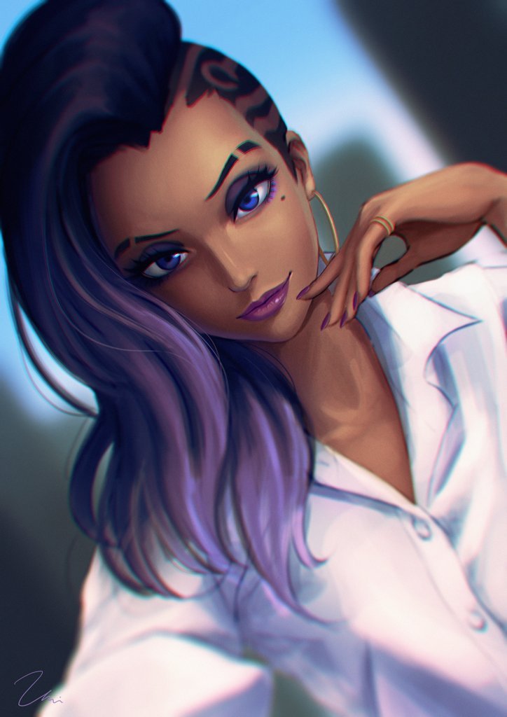 Sombra - Art, Overwatch, Blizzard