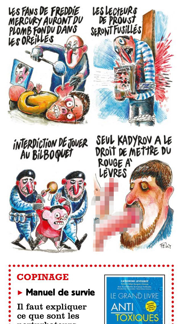 Charlie Hebdo published cartoons about the persecution of gays in Chechnya. Someday they will play. - NSFW, Charlie hebdo, Gays, Longpost