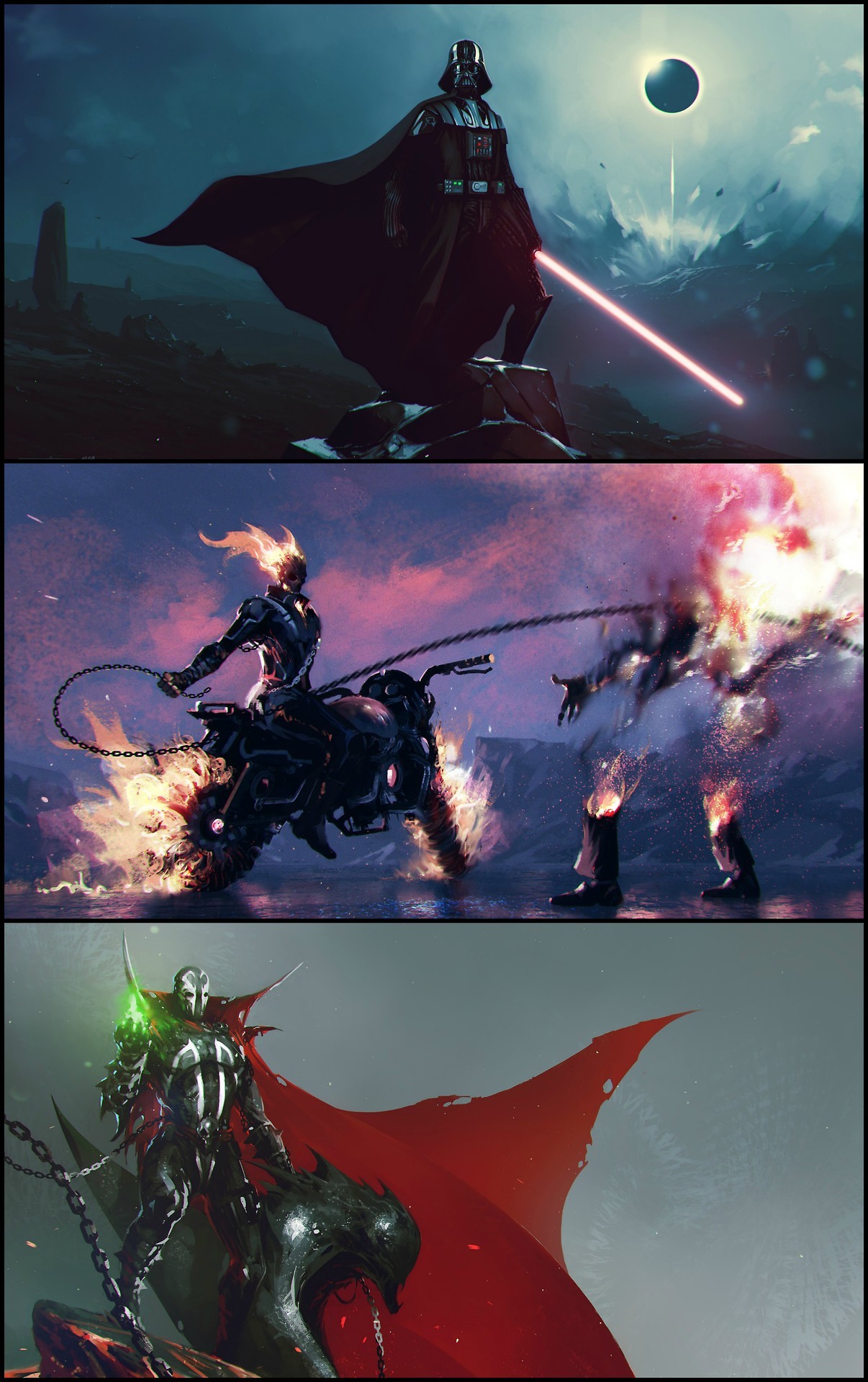 KinoArt: artist mer tun - Art, Kinoart, Batman, Star Wars, Daredevil, Fantasy, It, Deadpool, Longpost, Omertunc