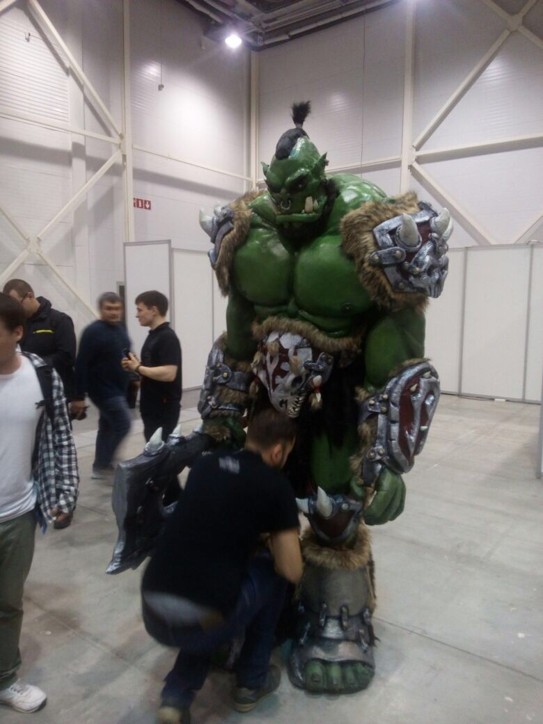 Yudishka zagzag - My, Warcraft, Orcs, , Popcorn, Strawberry, Cosplayers, Novosibirsk, Expocentre