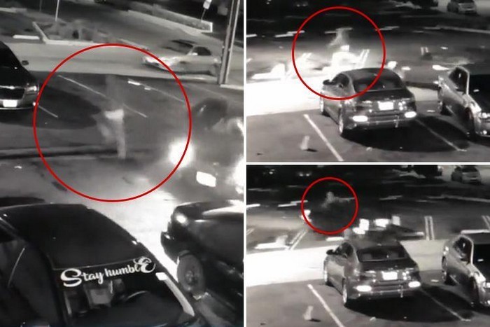 Karma in action: A gunman shoots himself in the head while running from his victim. - USA, Weapon, Self defense, Bravery and stupidity, Video, Karma