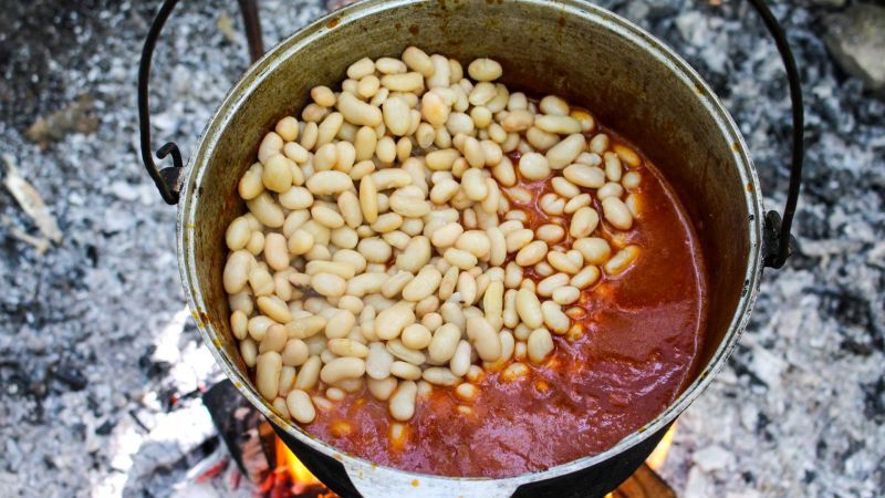 Stewed beans with smoked sausages | VKAZANE - My, , Vkazane, , Recipe, Beans, , Photorecept, Wienerwurst, Video, Longpost