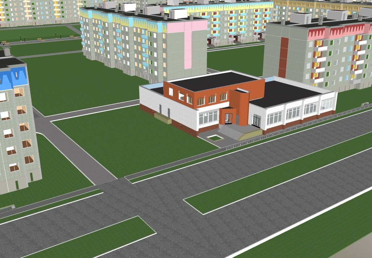 Three-dimensional model of the city of Karabash, Chelyabinsk region - My, Karabash, 3D graphics, Longpost, , , , Library