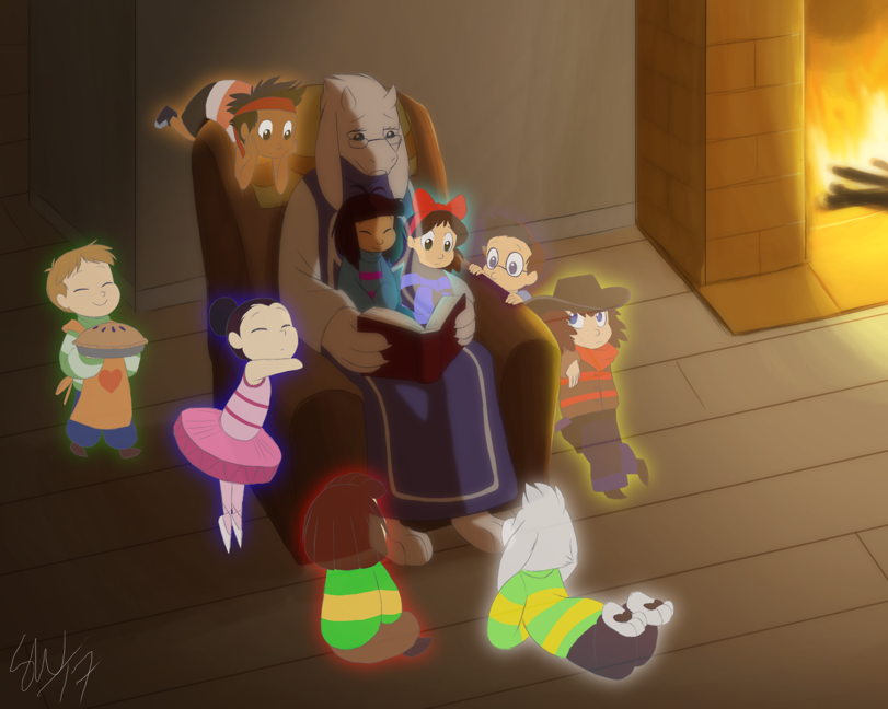 Дети Ториэль. - Undertale, Frisk, Toriel, Chara, Asriel