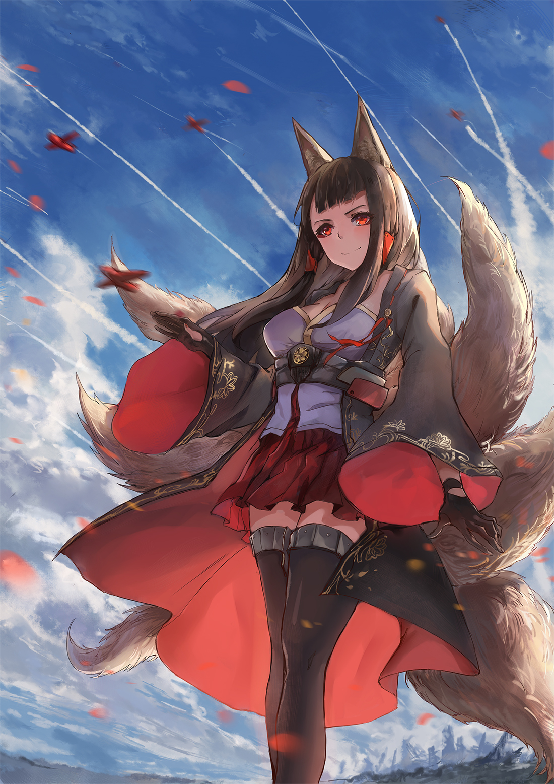 Akagi - Anime art, Anime, Akagi, Zhan jian shao nyu, Kitsune