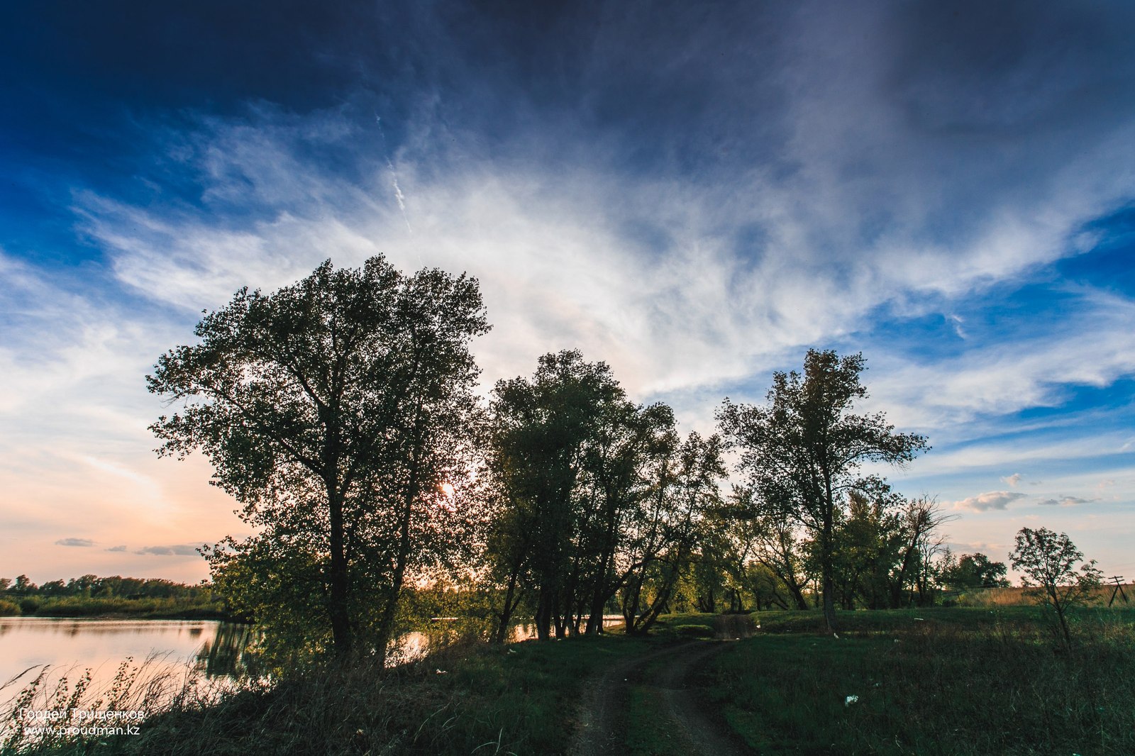 Evening on the lake - My, The photo, Landscape, Kazakhstan, Uralsk, Canon, Lake, Forest, Longpost