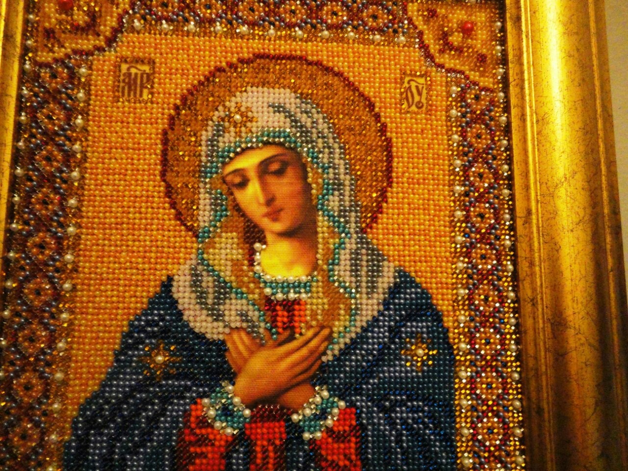 Embroidered icons - My, Beadwork, Icon, Religion, Handmade, Longpost