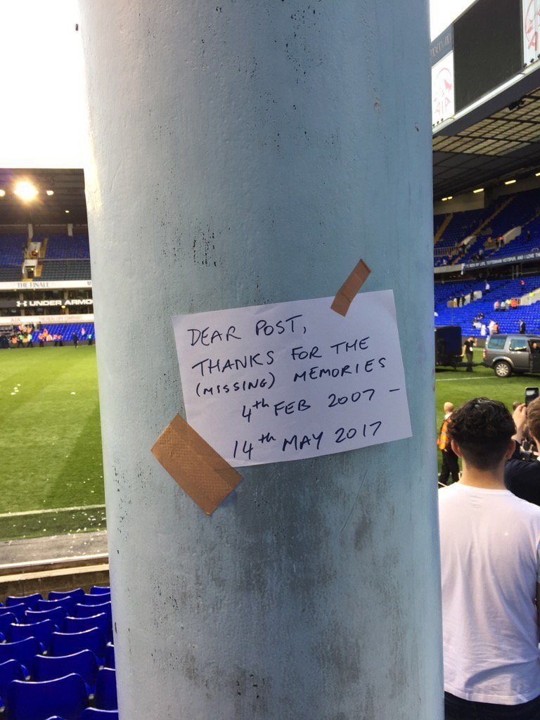 Not everyone will miss the old Tottenham stadium. Touching letter: Dear pillar, thank you for the (missed) memories - Football, Sport, Stadium, England, London, Tottenham