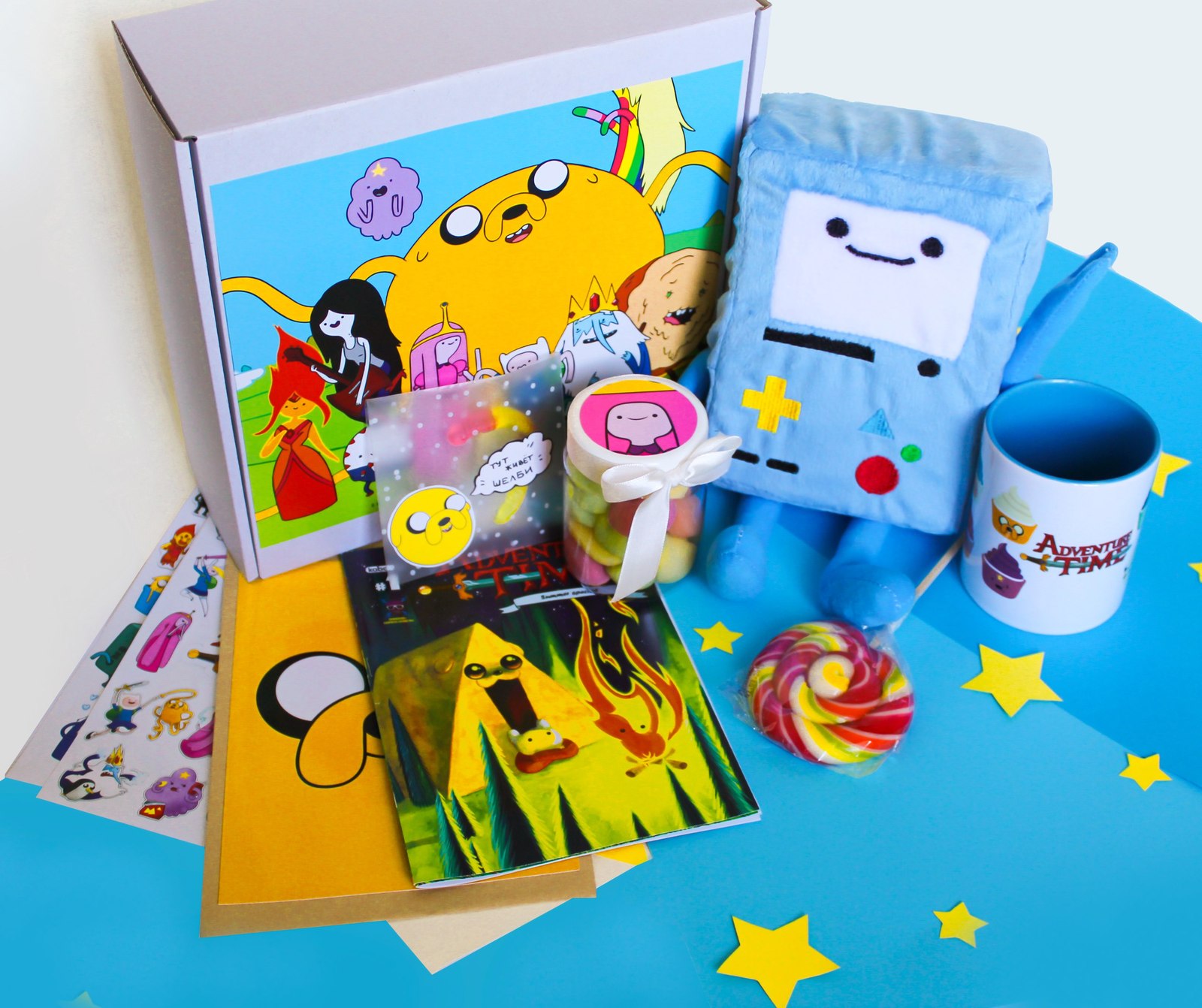 A gift for an Adventure Time lover! - My, Adventure Time, Jake, Bmo, Comics, Sweets, A cup, Presents, Longpost