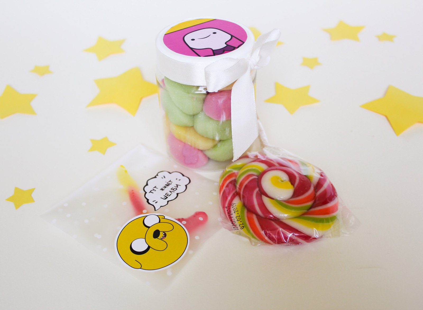 A gift for an Adventure Time lover! - My, Adventure Time, Jake, Bmo, Comics, Sweets, A cup, Presents, Longpost