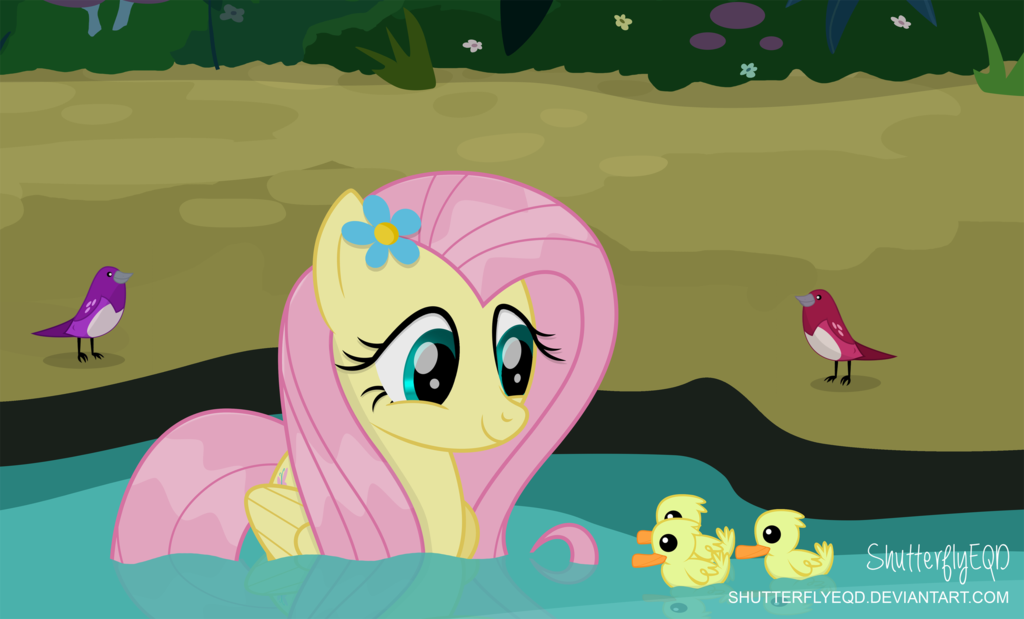 Ducky Shy - My Little Pony, PonyArt, Fluttershy