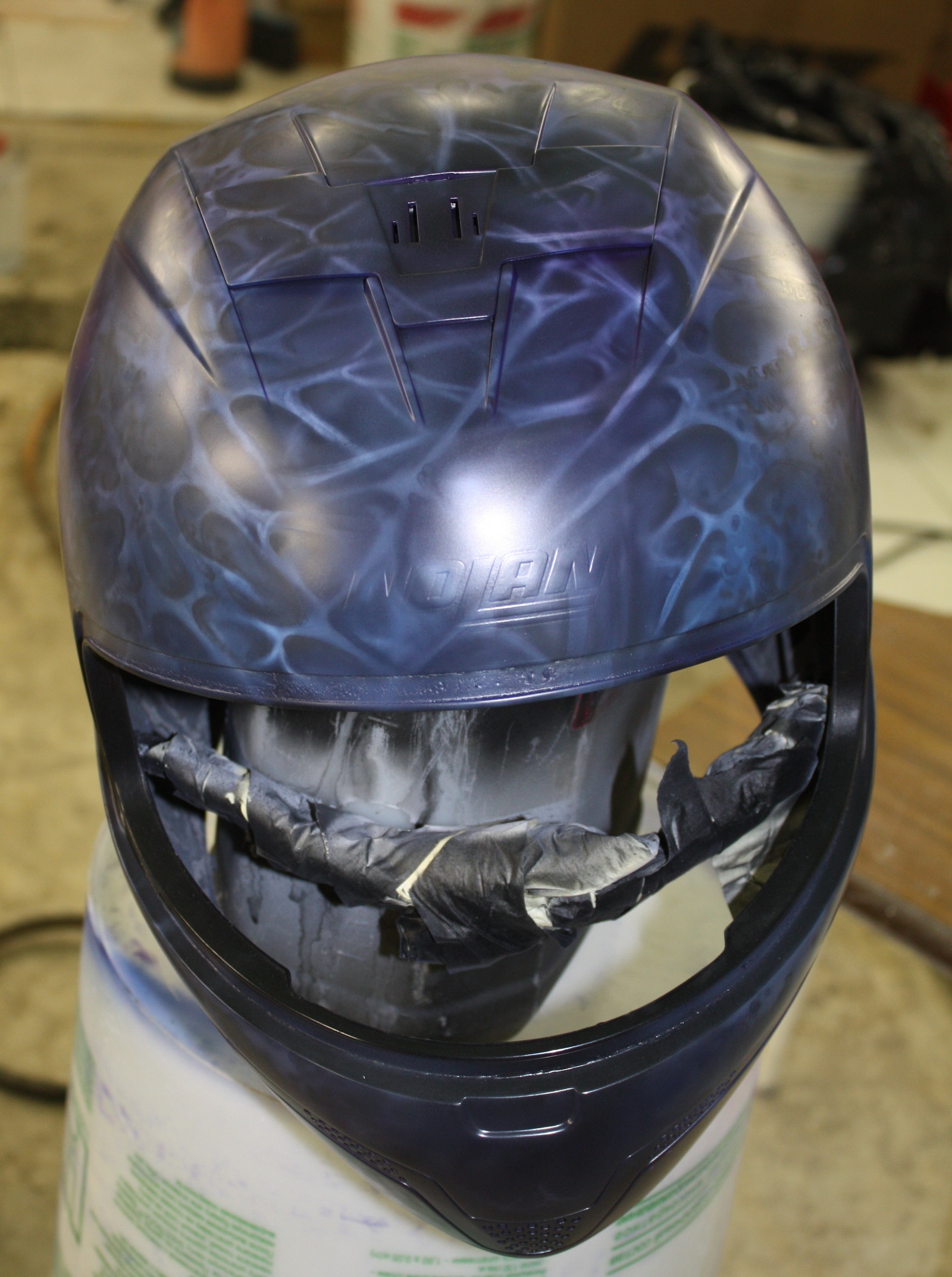 Airbrushing. Another theme of Alien vs. Predator. - My, Airbrushing, Airbrushing on the helmet, Christopher Nolan, Tyumen, Airbrushing72, Tyumenaero, Tyumenaero, Longpost