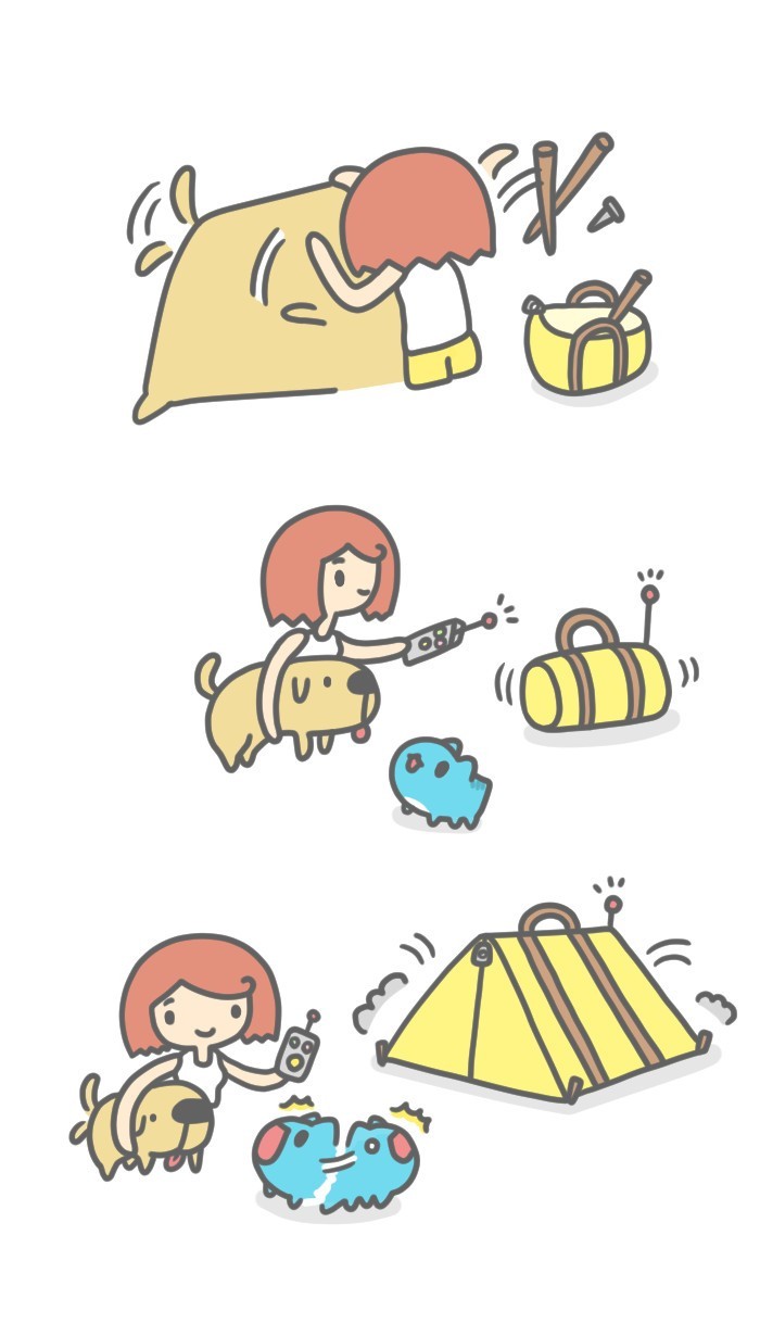 Camping - Bugcat-Capoo, Defective cat, cat, Comics, Tent, Tourism, Instructions, Longpost