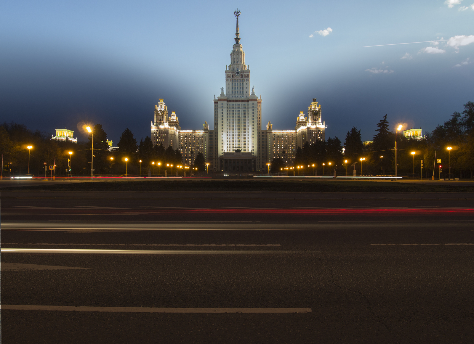 Day and night on Sparrow Hills - My, Sparrow Hills, The photo, Luzhniki, Панорама, Moscow