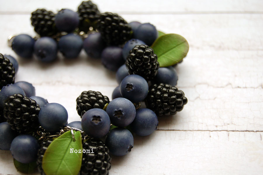 Blackberry from polymer clay - My, Polymer clay, Berries, Handmade, My, Hobby, Лепка, The photo, Longpost