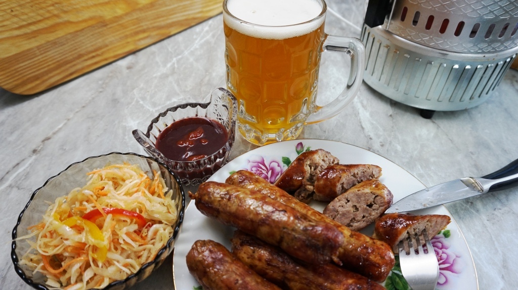 Belaz vs Bratwurst. - My, BelAZ, Food, Kebab Maker, Sausages for frying, Longpost