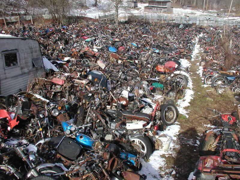 Motorcycle Cemetery (USA, Arizona). - Dump, Cemetery of Machinery, Motorcycles, USA, Arizona, Longpost, Moto