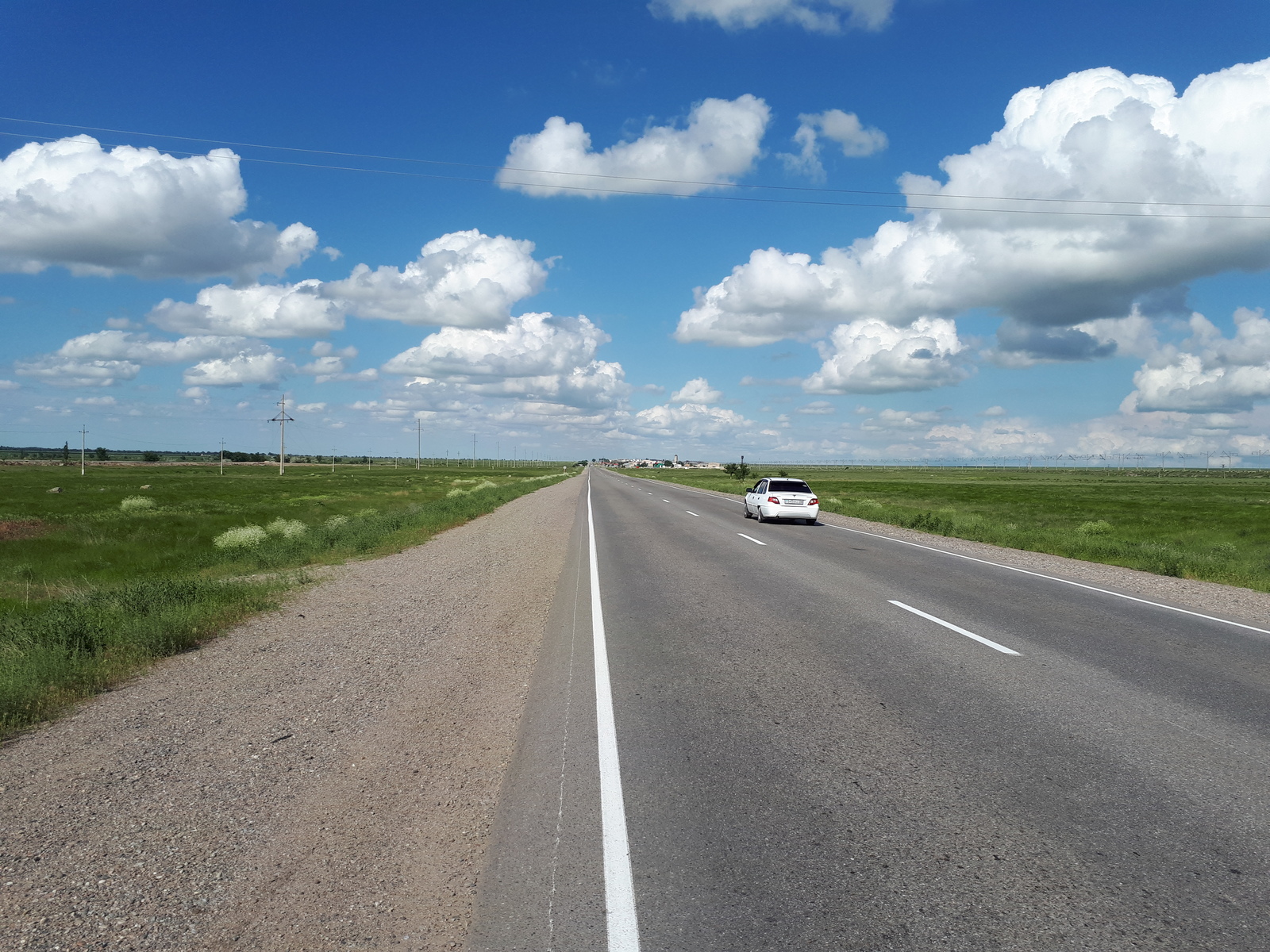 On the road with clouds. - My, Road, Clouds, Kazakhstan South