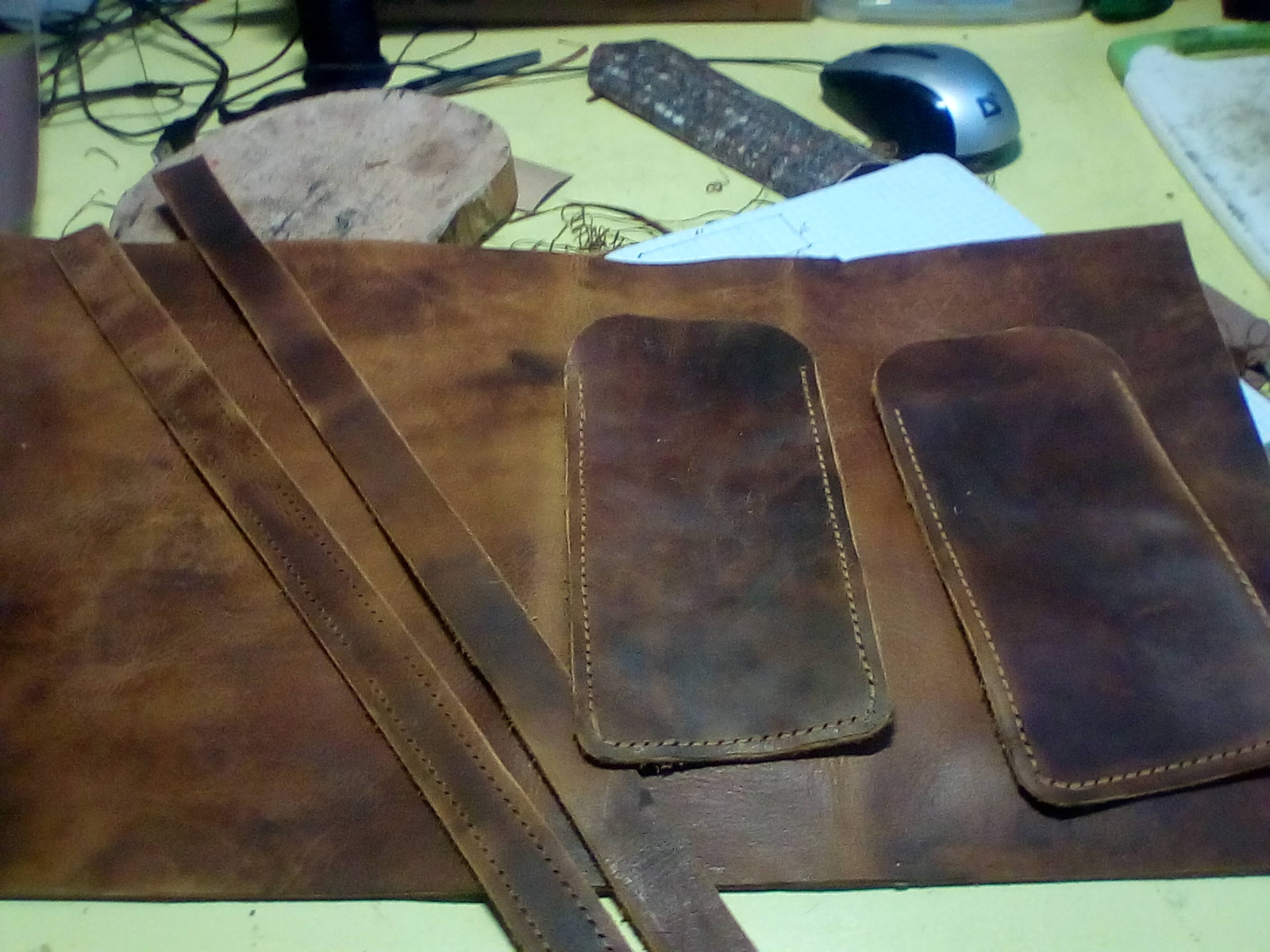 Leather bag - My, Leather products, With your own hands, Handmade, Longpost