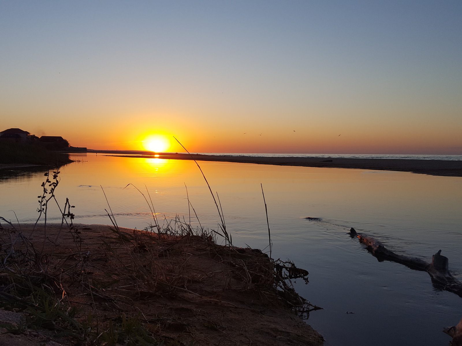 Sunset on the Sea of ??Azov - My, Battle of sunsets, River, Sea