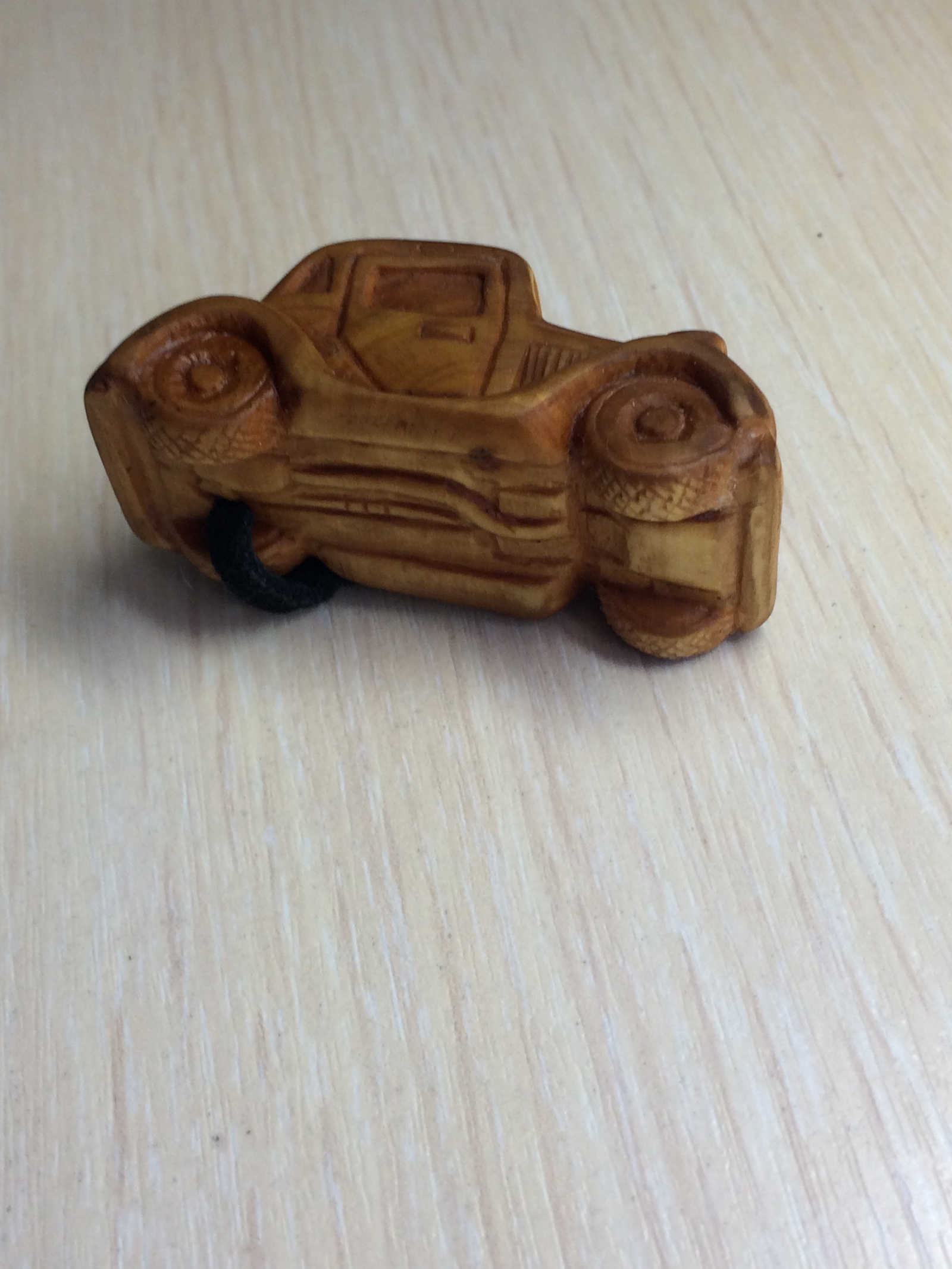 Keychain retro car. - My, Keychain, With your own hands, Crafts, Presents, Wood carving, Longpost