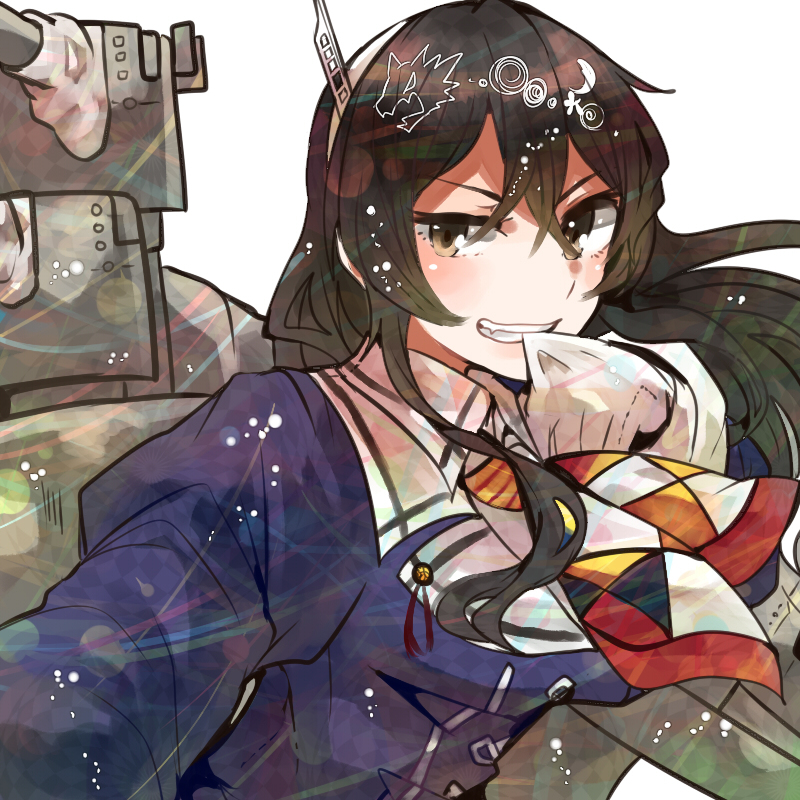 Big bad wolf - Kantai collection, Ashigara, Anime, Anime art, Kasumi, Longpost, Kasumi (Kantai Collection)